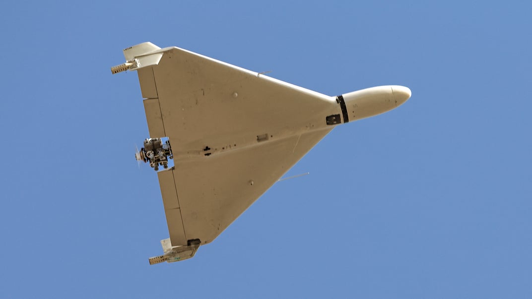 Иранский дрон Shahed, которыми россия обстреливает Украину