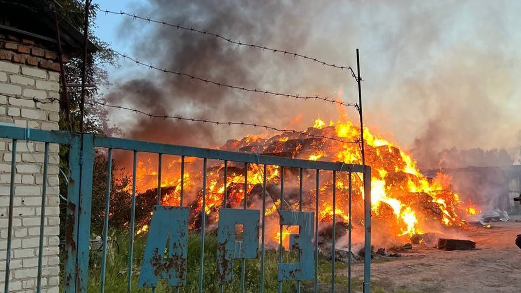Последствия атаки дронов в Курской области