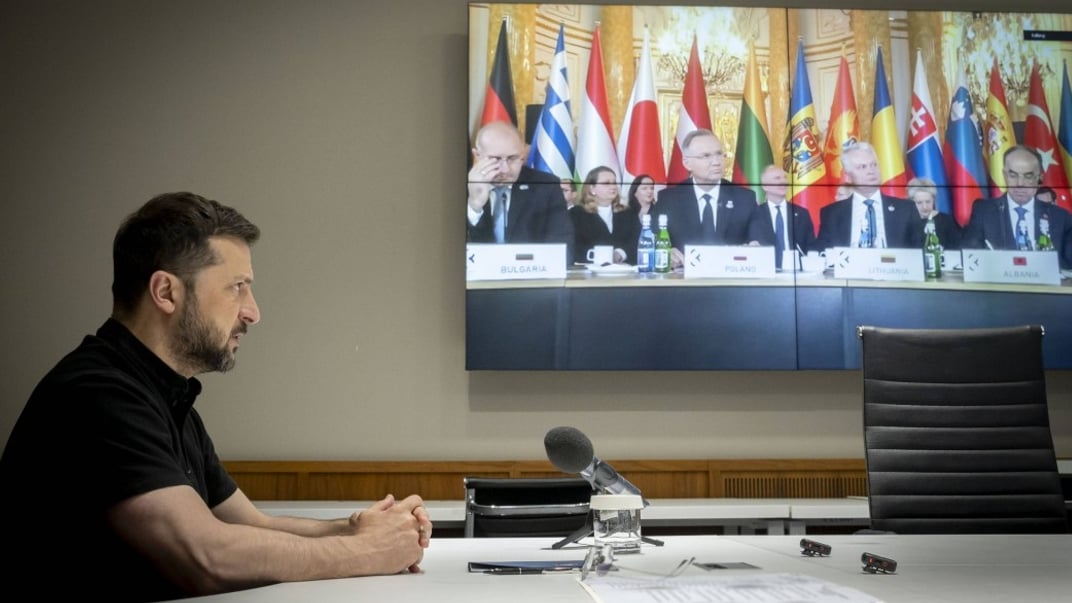 Президент Владимир Зеленский обращается к участникам саммита Триморья