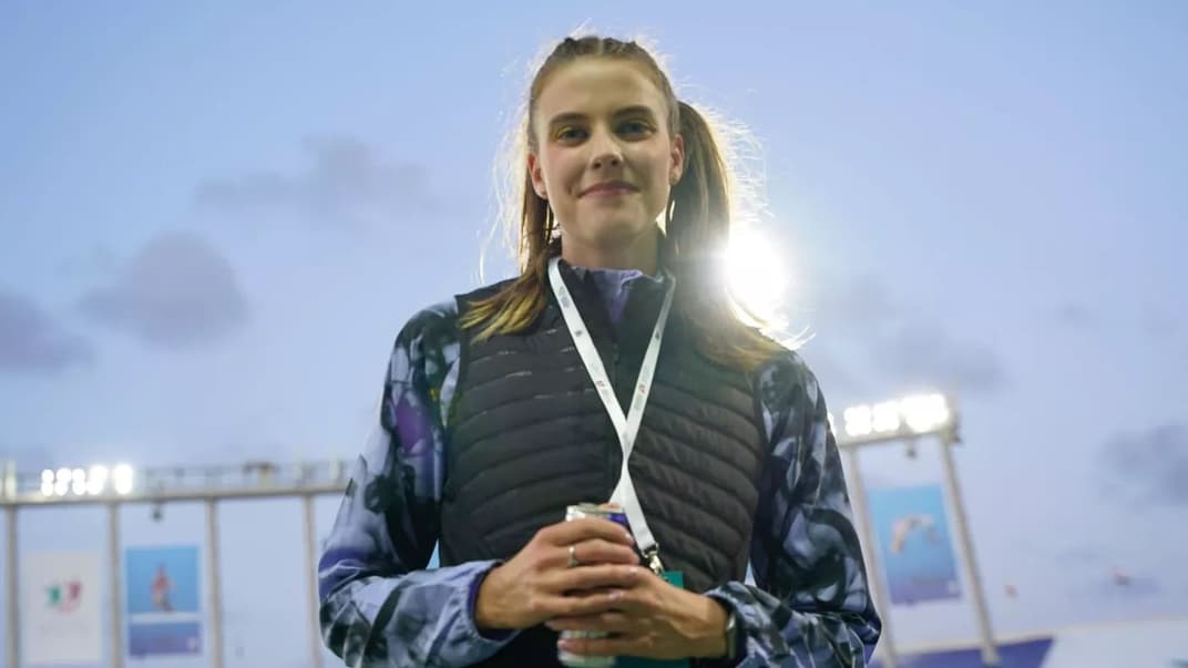 Ярослава Магучіх під час етапу «Діамантової ліги» в Рабаті