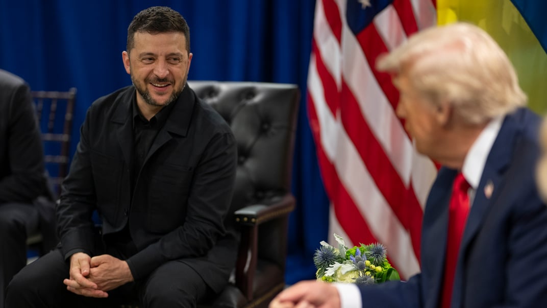 Президент України Володимир Зеленський та президент США Дональд Трамп у Нью-Йорку