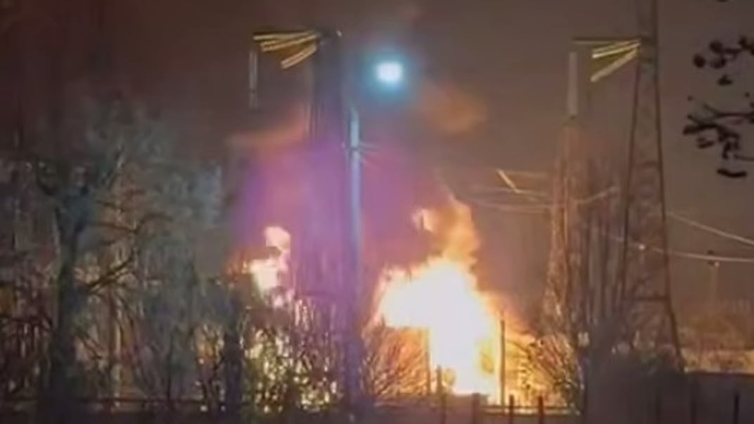 Пожар на электроподстанции под российским Владимиром