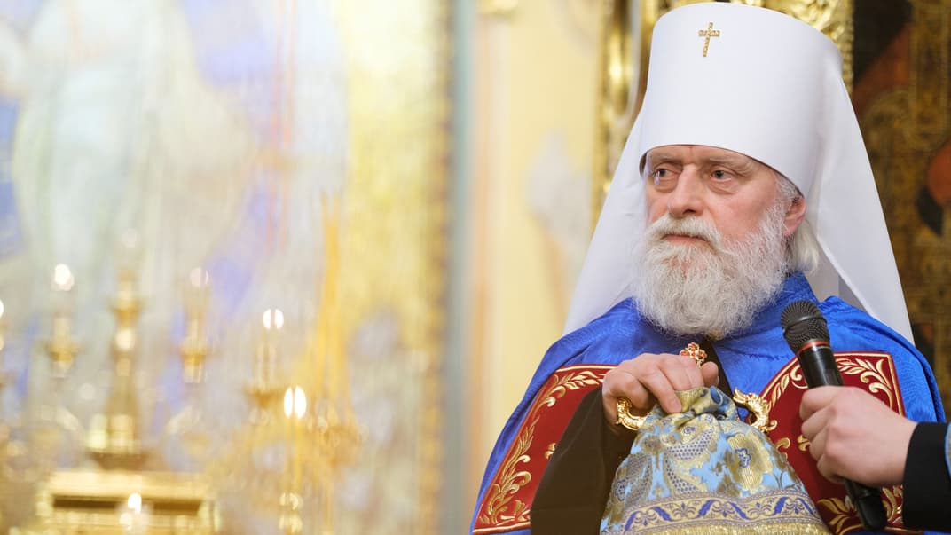 Митрополит Евгений в Покровском храме Московской духовной академии в Подмосковье, 7 апреля 2021 года