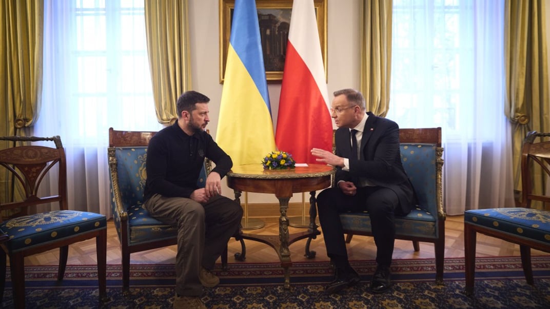 Володимир Зеленський під час візиту до Польщі зустрівся з Анджеєм Дудою