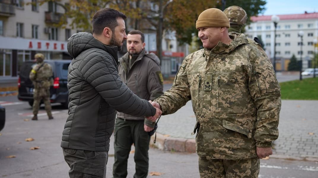 Президент Володимир Зеленський приїхав до міста Херсон, 14 листопада 2022 року