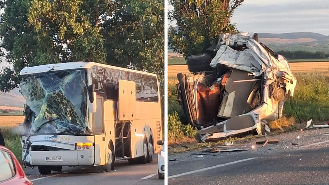Автобус та мікроавтобус, що потарпили в ДТП