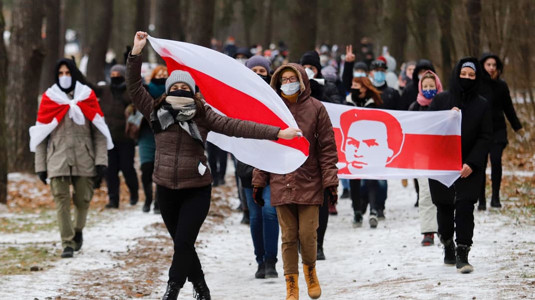 Протестувальники у Мінську, 13 грудня