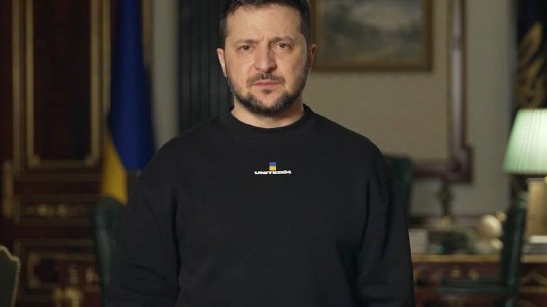 Володимир Зеленський під час звернення 14 лютого 2023 року