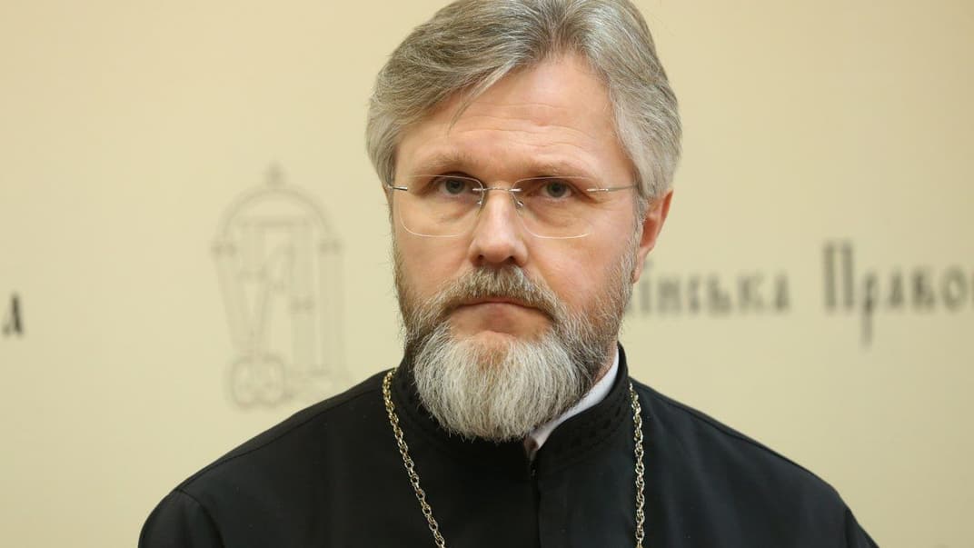 Протоиерей УПЦ МП Николай Данилевич во время пресс-конференции в Киево-Печерской лавре, 29 ноября 2022 года