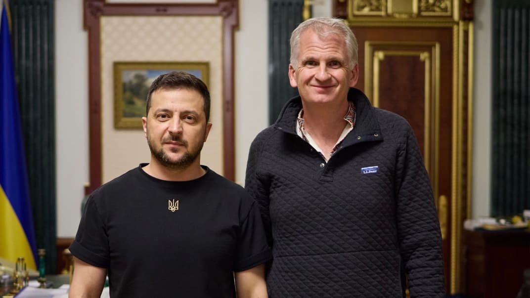 Президент Владимир Зеленский и историк, профессор Йельского университета Тимоти Снайдер