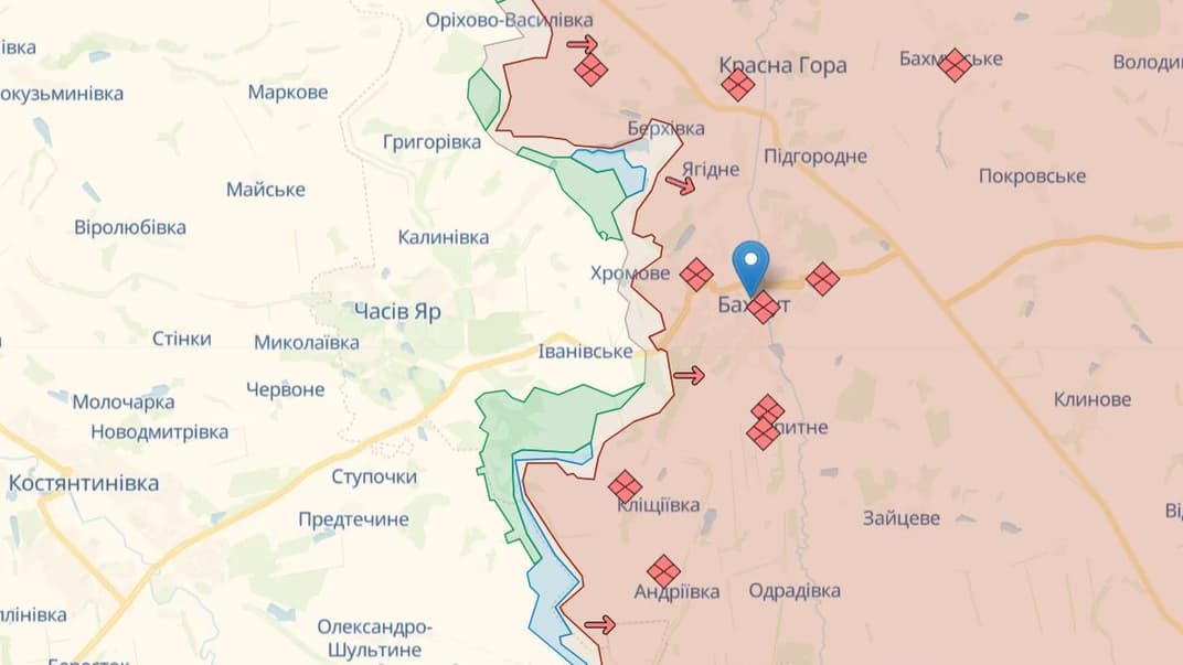 Ситуація поблизу Бахмута станом на 9 червня