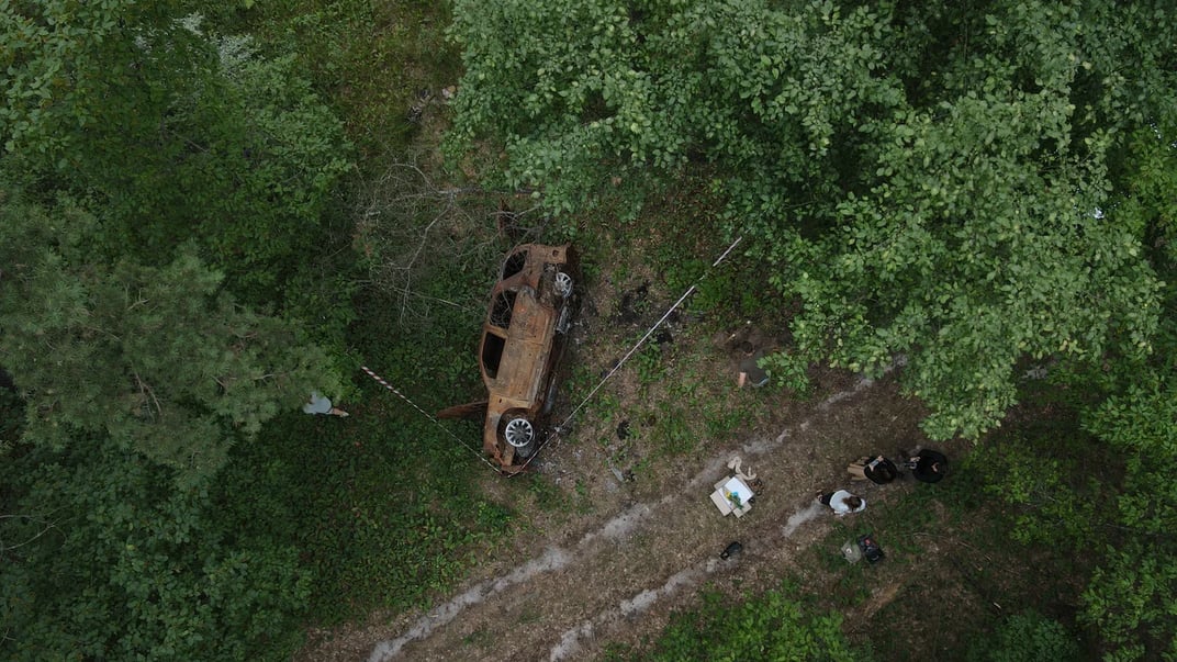 Місце вбивства Макса Левіна та Олексія Чернишева з висоти