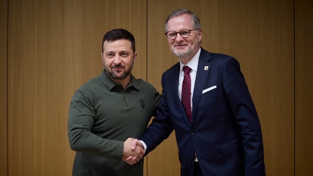 Иллюстративное фото. Президент Украины Владимир Зеленский и премьер-министр Чехии Петр Фиала во время встречи 27 июня 2024 года