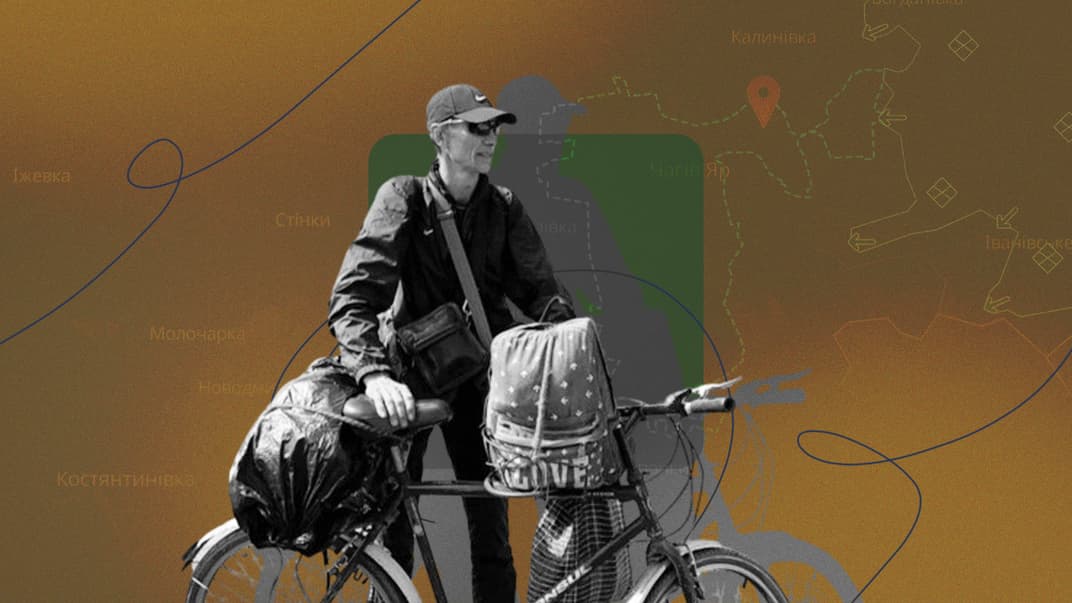 Алексей смог выехать из Часового Яра на велосипеде