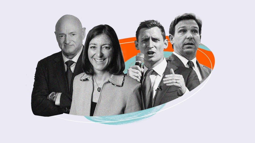 Зліва направо: Марк Келлі, Елейн Лурія (демократи), Блейк Мастерс, Рон Джонсон (республіканці)