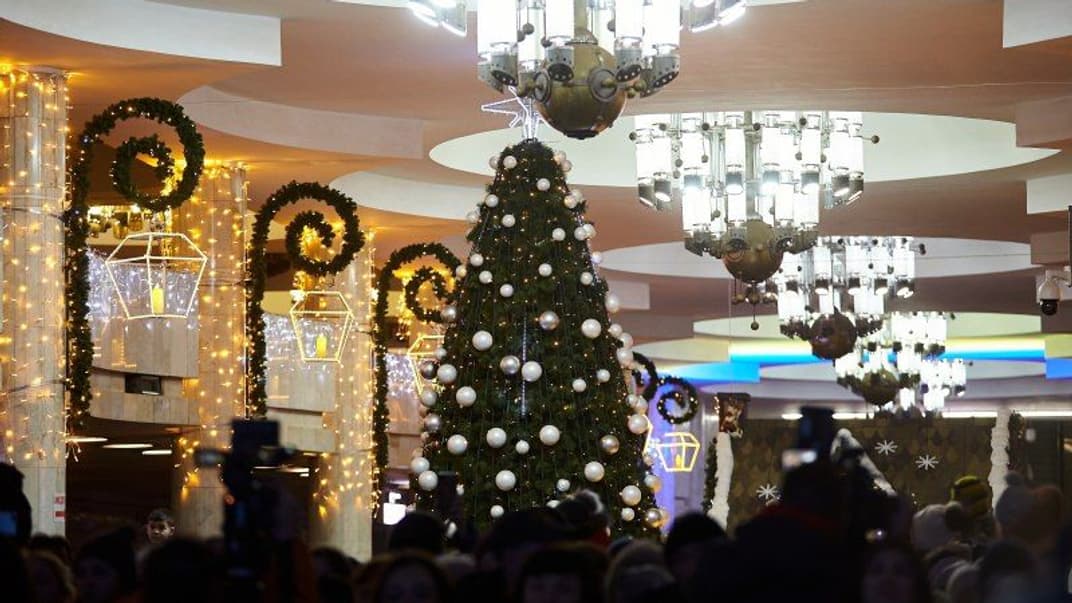 Праздничная елка в метрополитене, Харьков, Новый год-2023