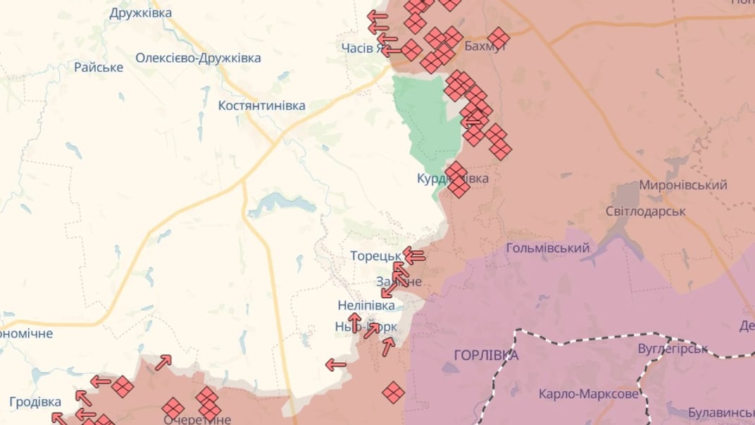 Карта DeepState станом на 9 серпня 2024 року