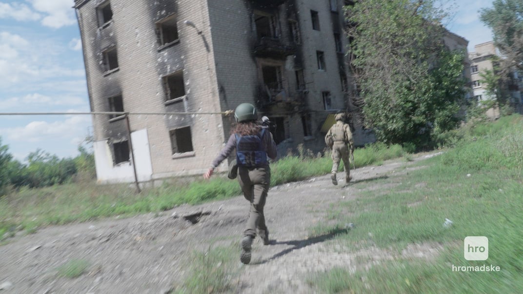 Журналистка hromadske Диана Буцко в городе Часов Яр