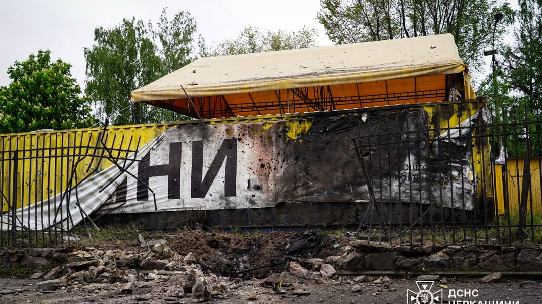 Последствия российской дроновой атаки в Черкассах, 6 мая 2025 года