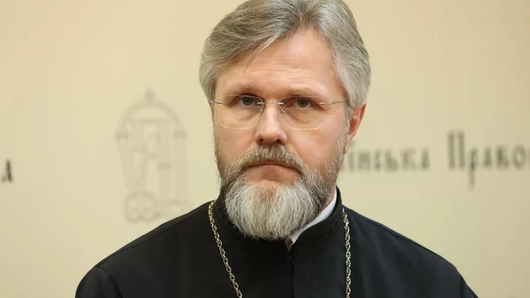 Протоиерей УПЦ МП Николай Данилевич во время пресс-конференции в Киево-Печерской лавре, 29 ноября 2022 года