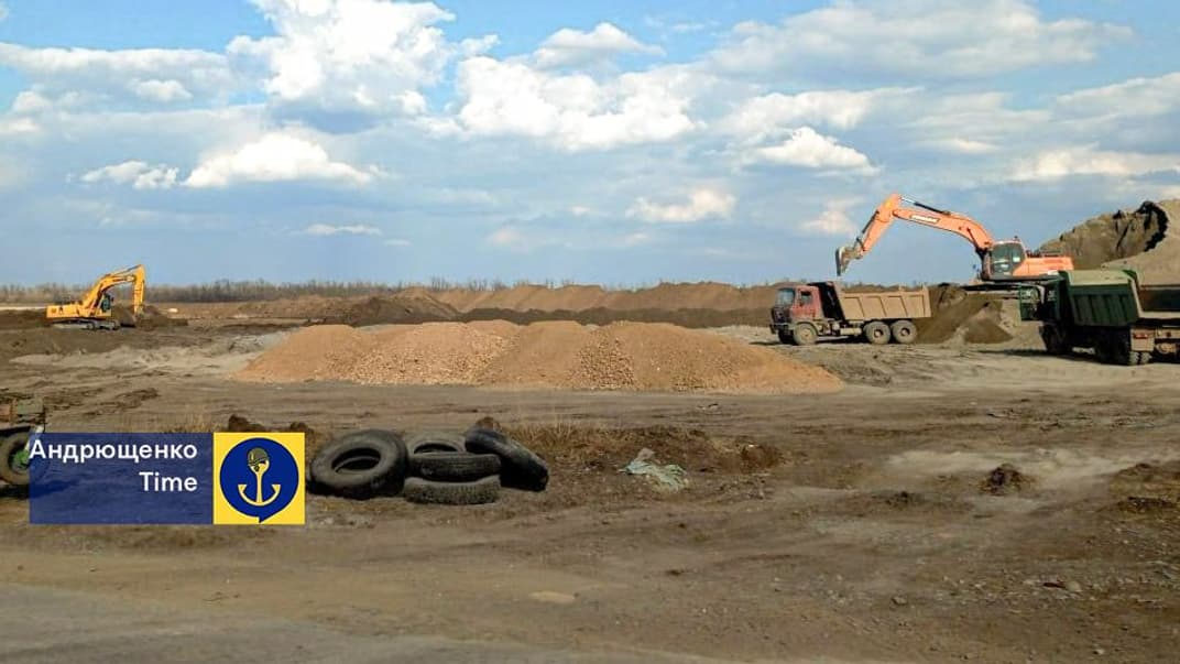 Строительство железной дороги оккупантов, март 2024 года