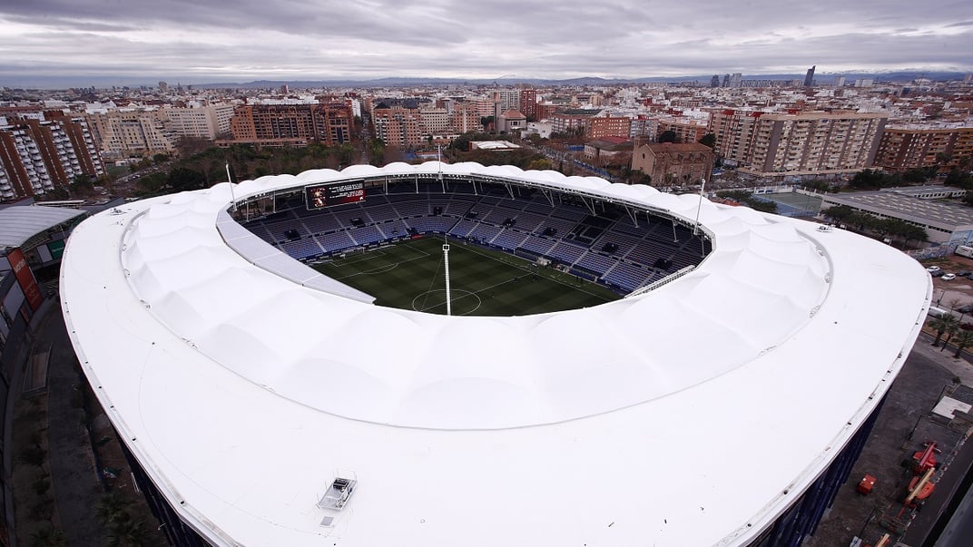 Стадіон «Естадіо Сьютат де Валенсія» у січні 2021 року