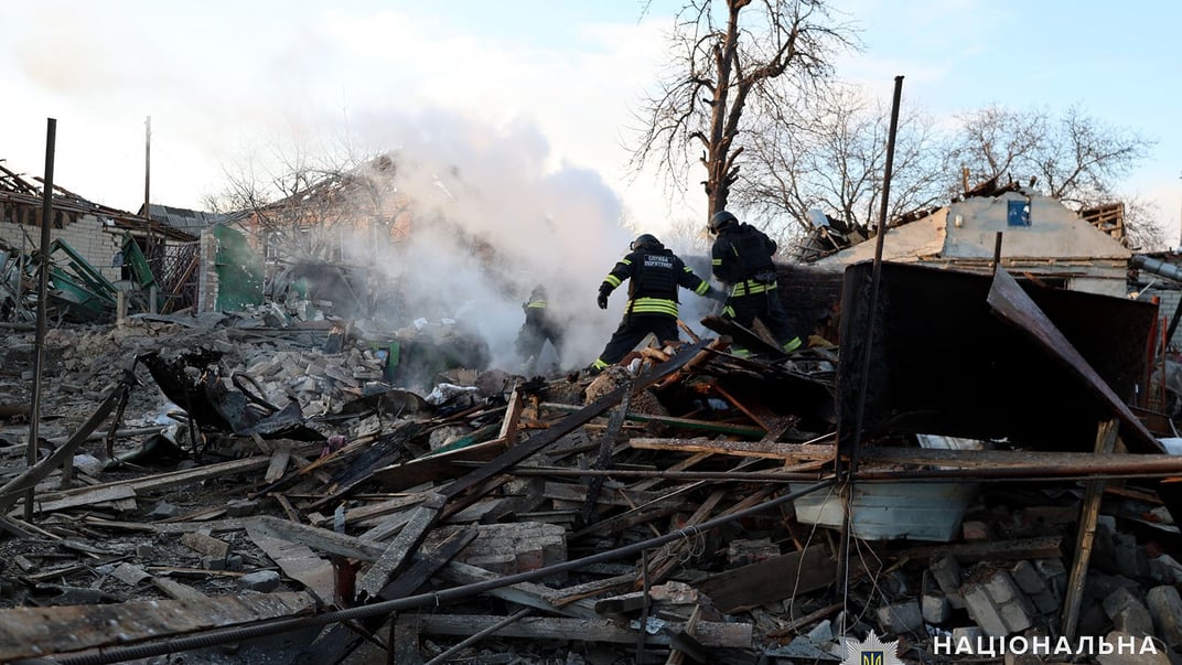Наслідки російських обстрілів у Слов'янську, 21 лютого 2025 року