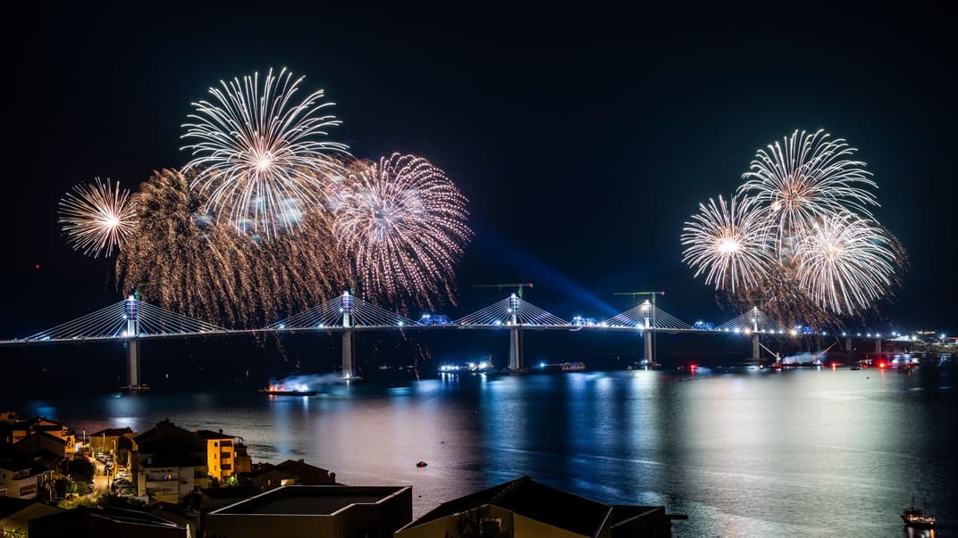 Урочисте завершення будівництва Пелєшацького мосту, Хорватія, 29 липня 2021 року