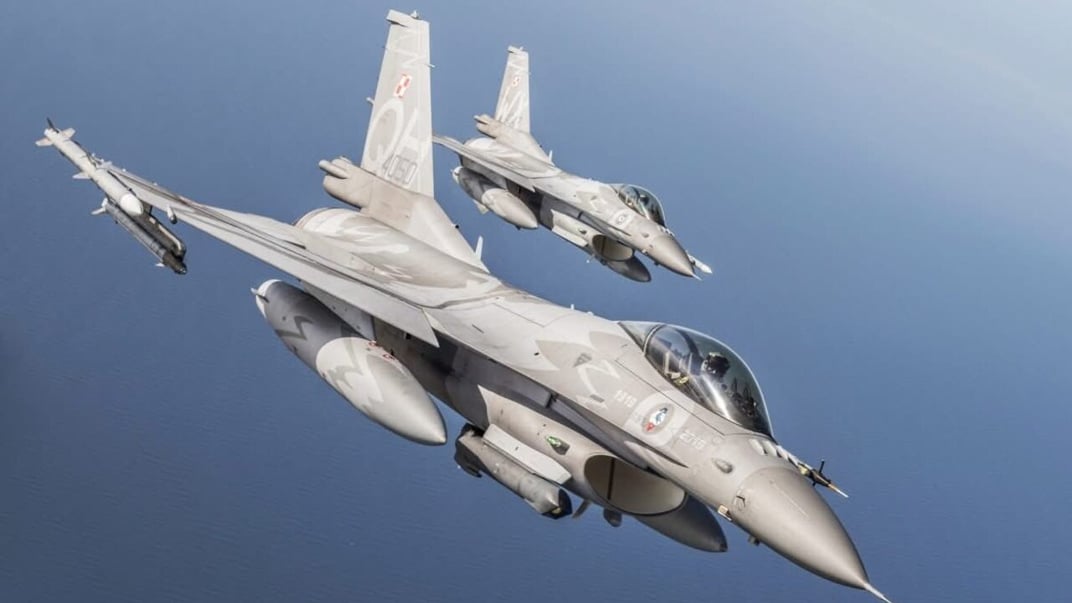 Ілюстративне фото. Польські винищувачі F-16