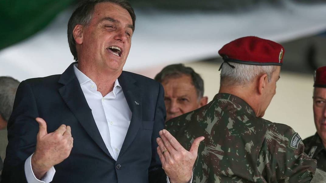 Президент Бразилии Жаир Болсонару на празднике военных пехотинцев в Рио-де-Жанейро, Бразилия, 24 ноября 2018 года