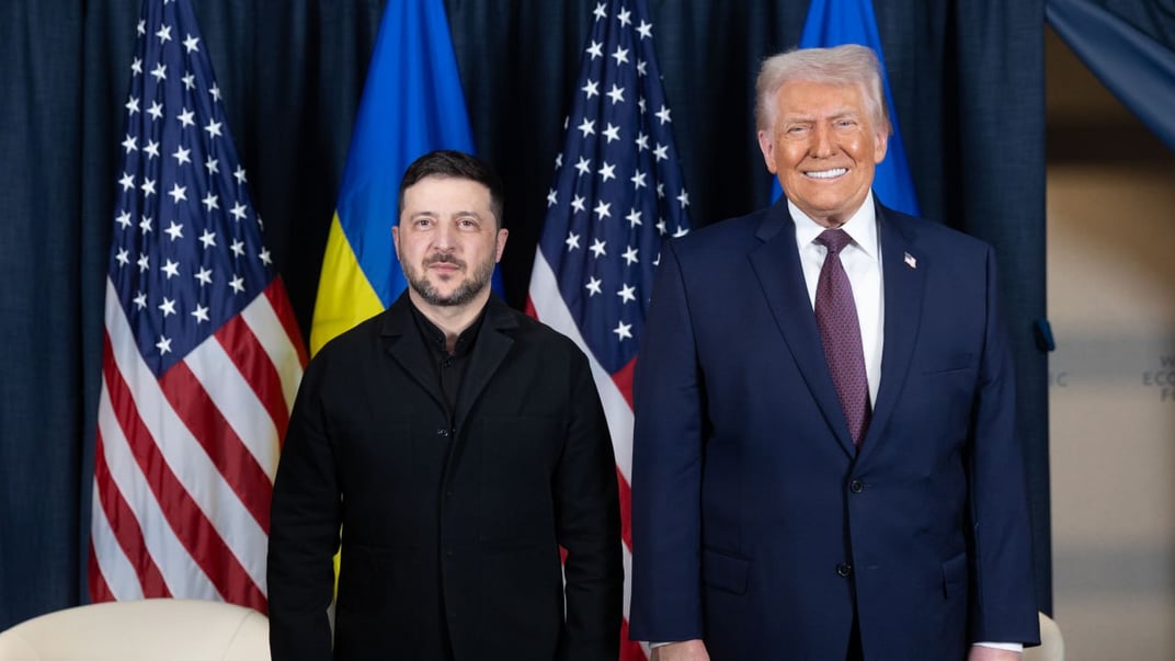 Президент України Володимир Зеленський під час зустрічі з американським президентом Дональдом Трампом Президент України Володимир Зеленський під час зустрічі з американським президентом Дональдом Трампом