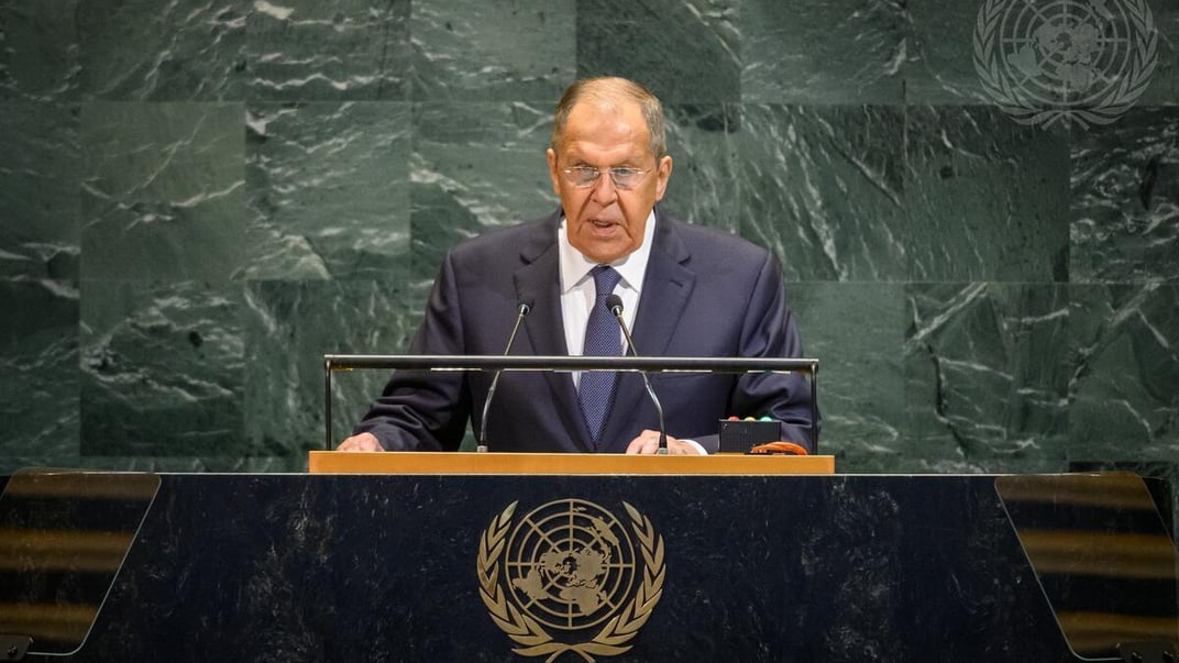 Міністр закордонних справ росії Сергій Лавров на Генасамблеї ООН, 27 вересня 2025 року