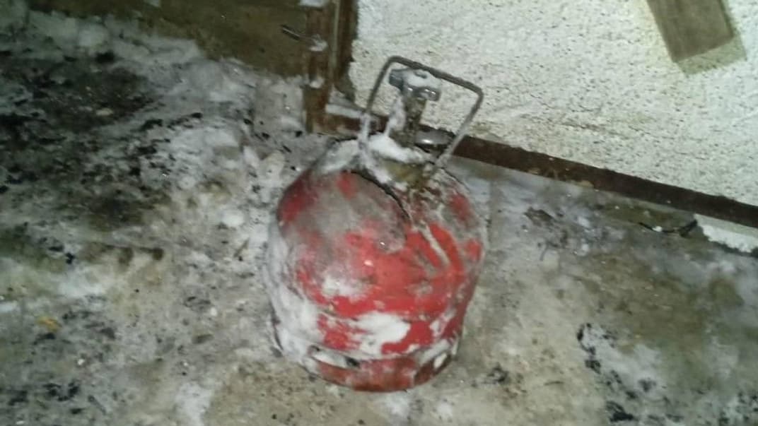 Взорвавшийся газовый баллон