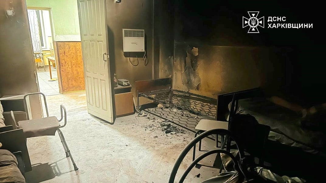 Кімната у Комарівському психоневрологічному будинку-інтернаті, в якій сталася пожежа