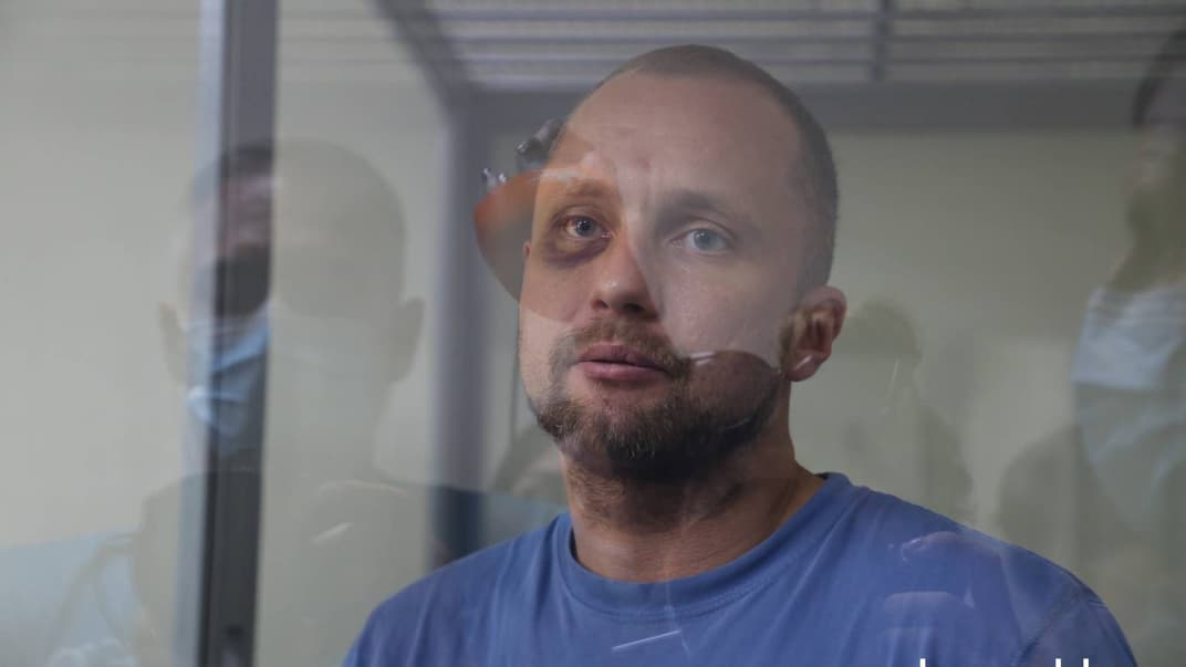 «Голосіївський стрілок» Іван Мартинюк під час засідання суду, 9 липня 2021 року