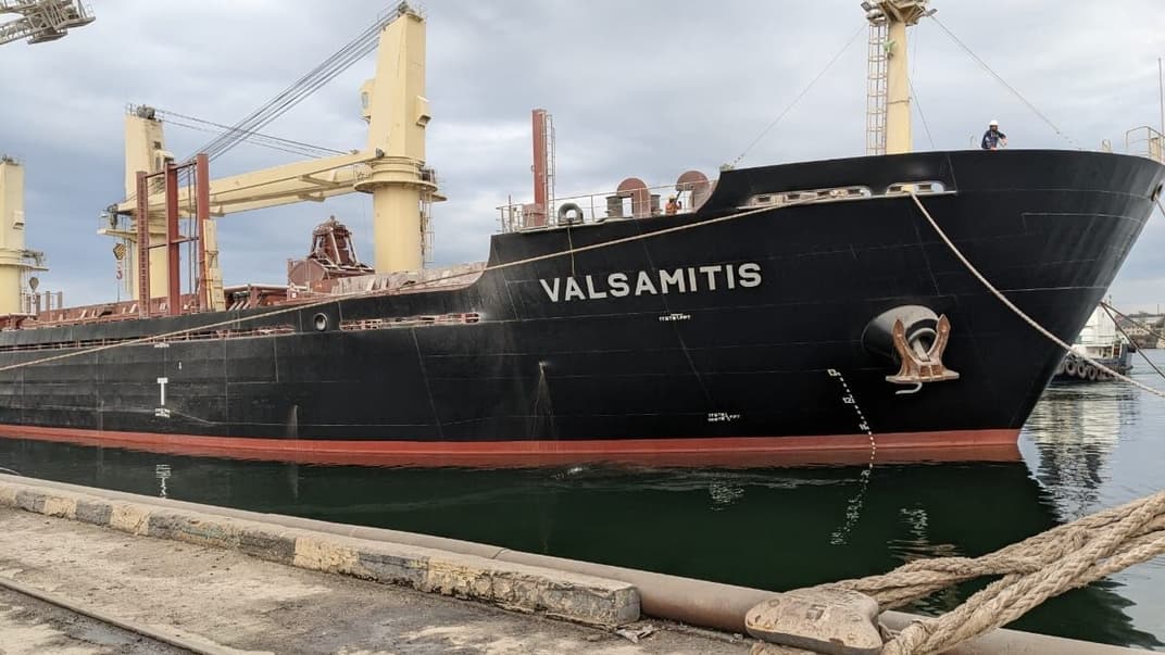 Одне із суден, яке експортує українську агропродукцію