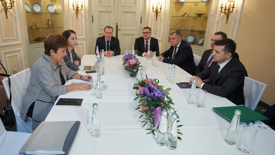 Президент України Володимир Зеленський зустрівся з директором-розпорядником Міжнародного валютного фонду Крісталіною Георгієвою