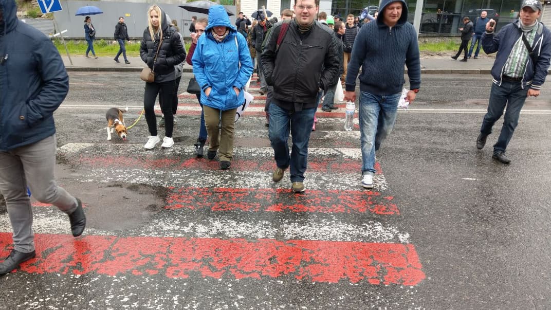 У Києві протестувальники проти забудови Протасового Яру частково перекрили однойменну вулицю