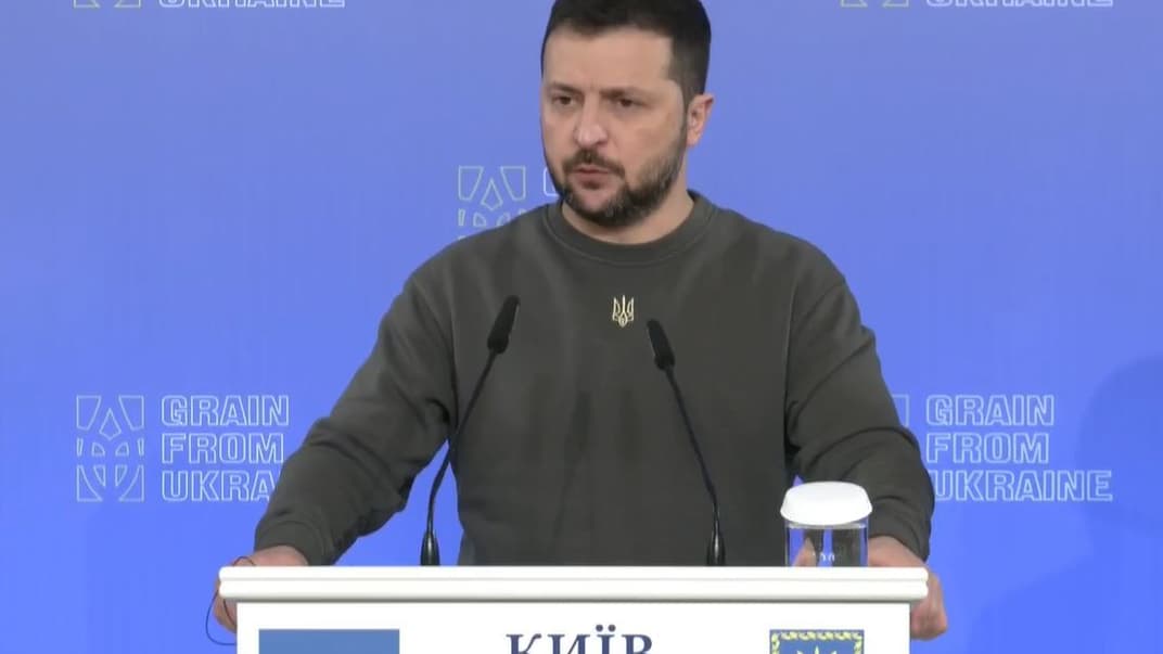 Президент Владимир Зеленский на пресс-конференции Grain from Ukraine, 25 ноября 2023 года