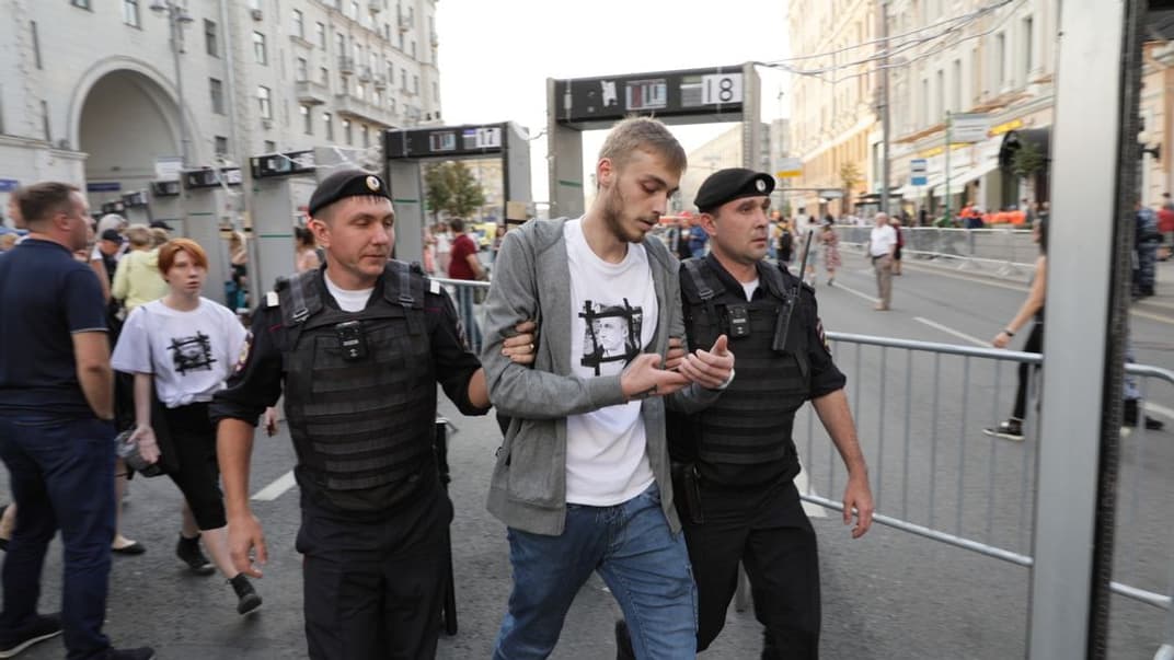 Задержание людей в центре Москвы, 8 сентября 2019