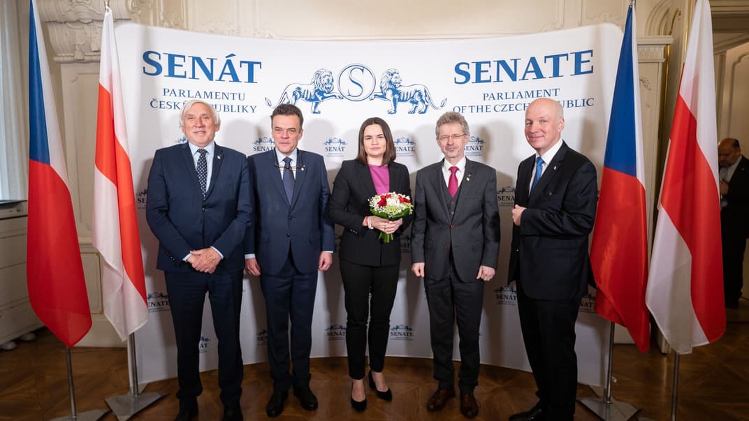 Лідерка білоруської опозиції Світлана Тіхановська в Чехії, 25 березня 2024 року