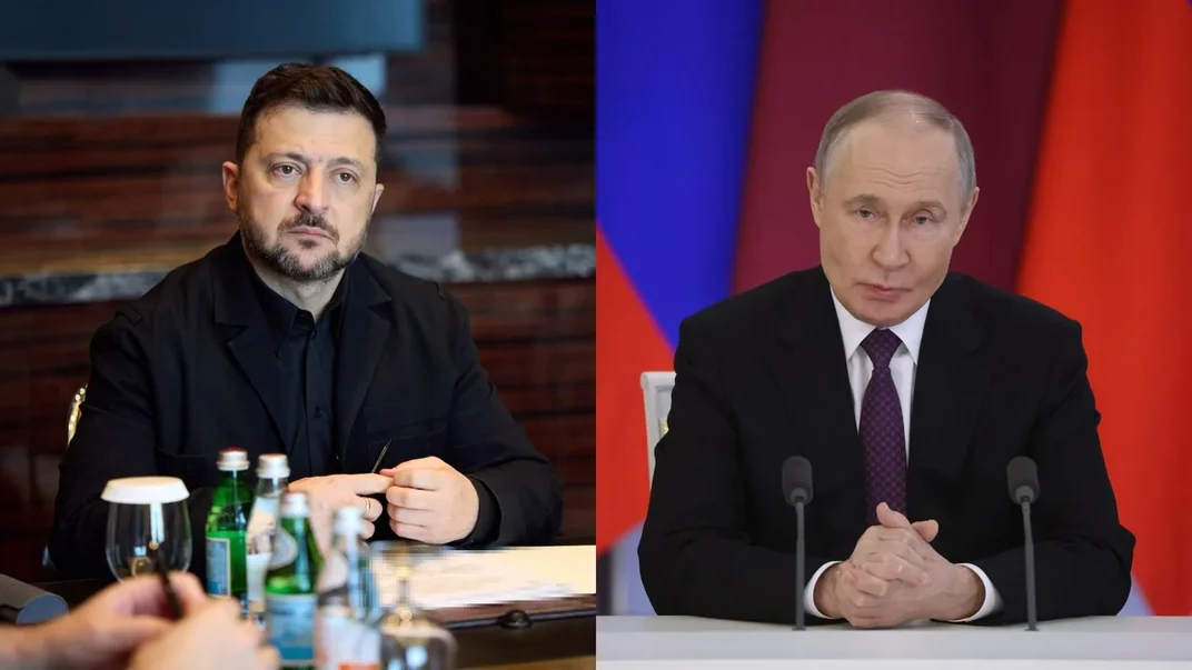 Президент України Володимир Зеленський та глава рф володимир путін