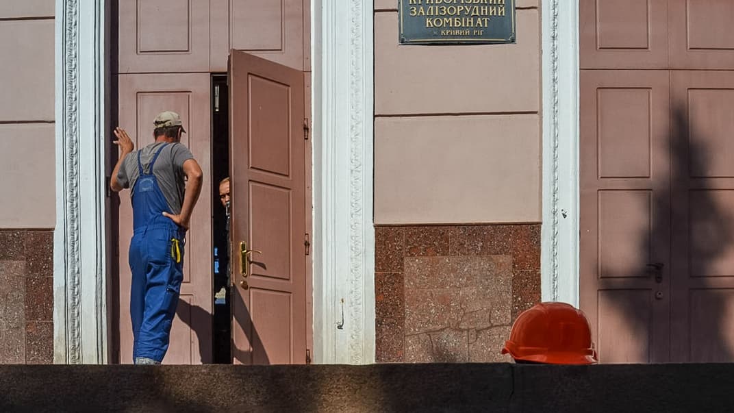 Протест работников шахты «Октябрьская» в Кривом Роге