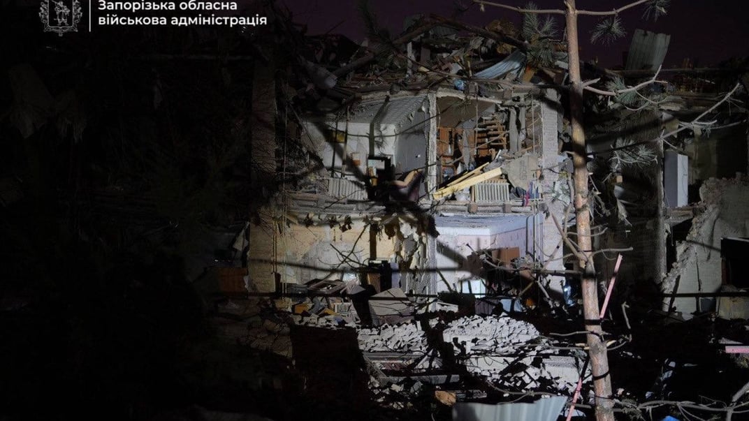 Наслідки обстрілу Запоріжжя