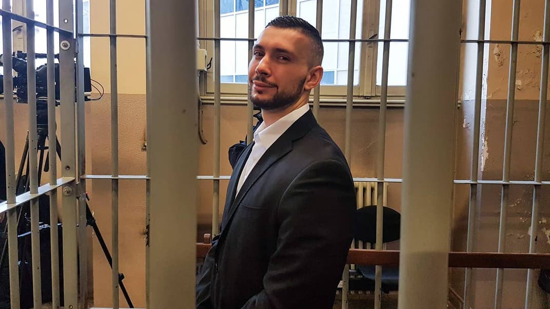 В суді італійського міста Павія відбулося чергове засідання у справі Віталія Марківа (на фото), Італія, 14 грудня 2018 року. Колишнього нацгвардійця звинувачують у причетності до вбивства на Донбасі у 2014 році фотографа Андреа Роккеллі