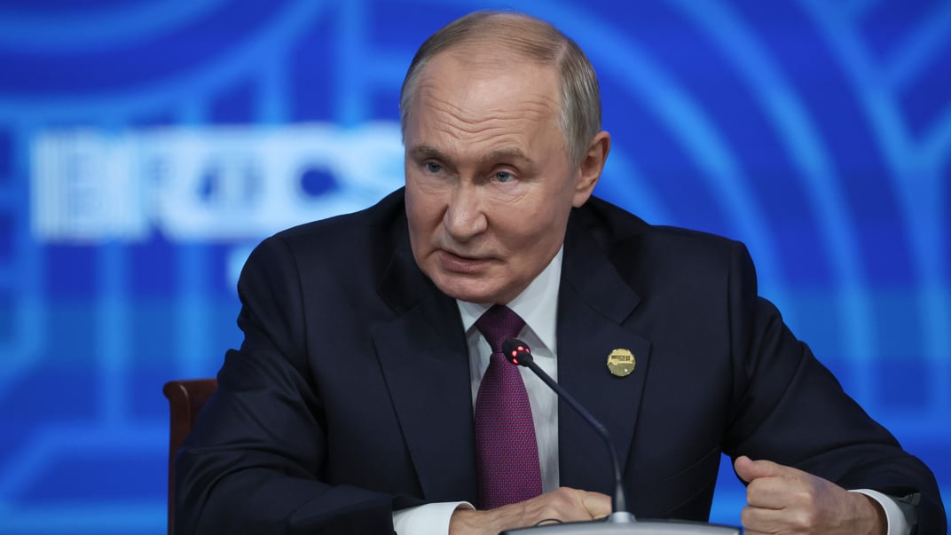 володимир путін російський лідер володимир путін на пресконференції після саміту БРІКС у Казані, 24 жовтня 2024 року