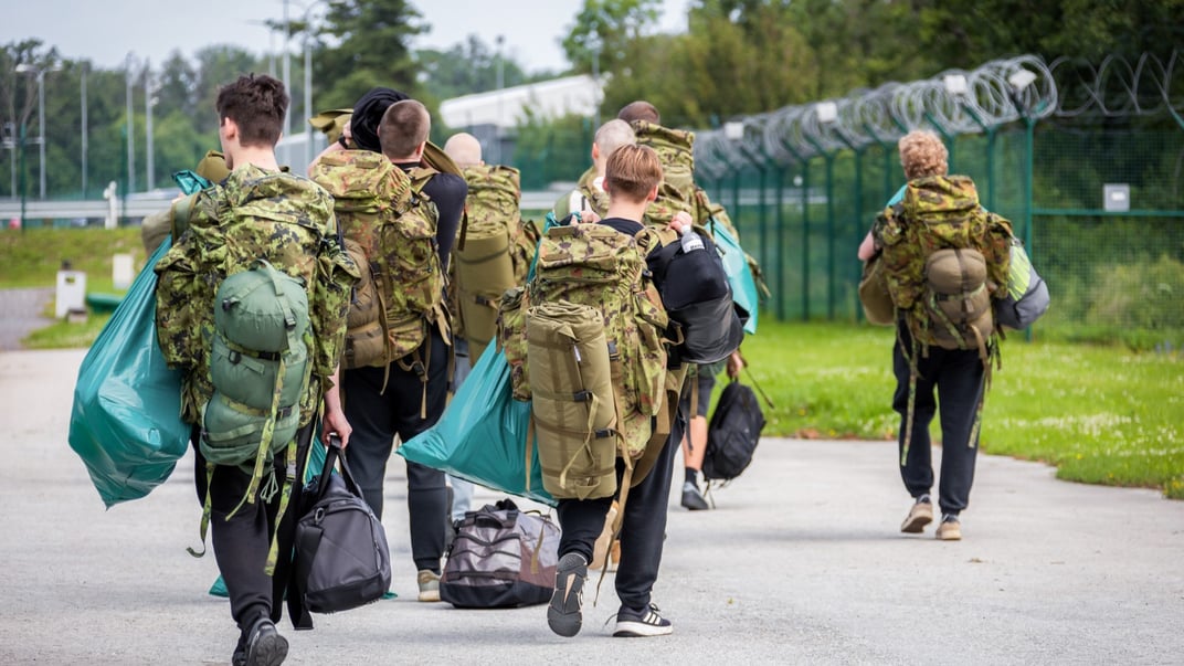 Ілюстративне фото. Естонські призовники у перший день строкової служби