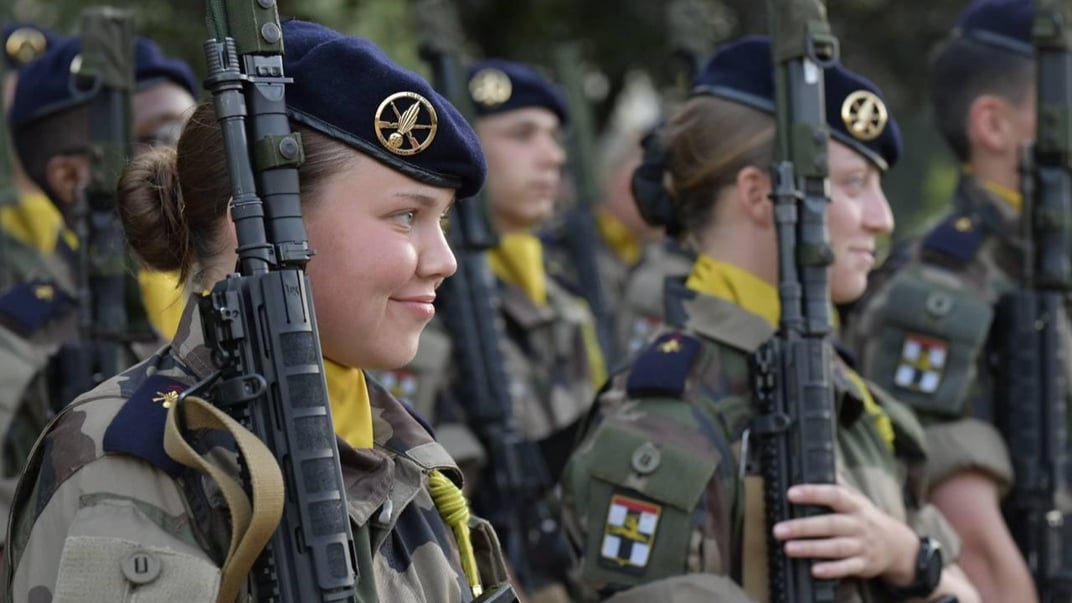 Французькі військові на параді 14 липня 2024 року, коли у країні святкують День взяття Бастилії