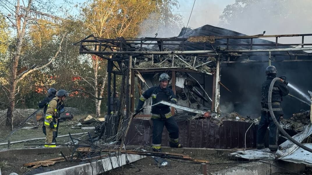 Ликвидация последствий обстрела Вольнянска