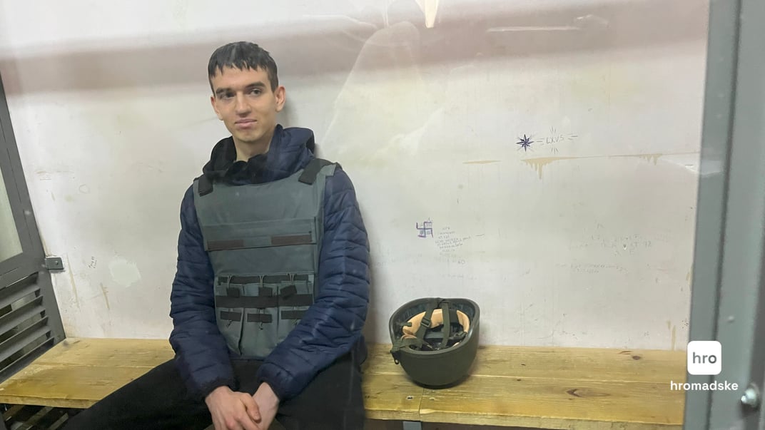 Обвинувачений у вбивстві Фаріон В'ячеслав Зінченко у залі Шевечнківського районного суду Львова, 13 лютого 2025 року